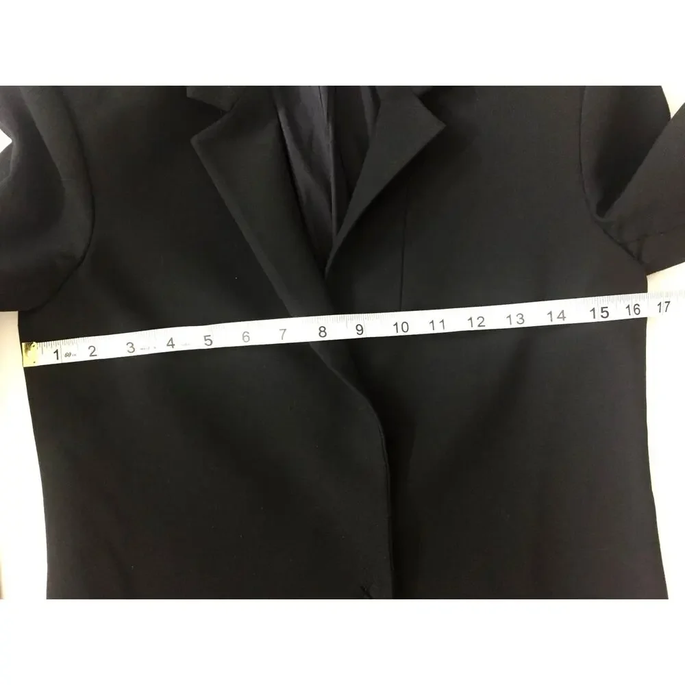 Elizabeth and‎ James Black Laser Cut Detail Blazer Jacket Womens Size 0